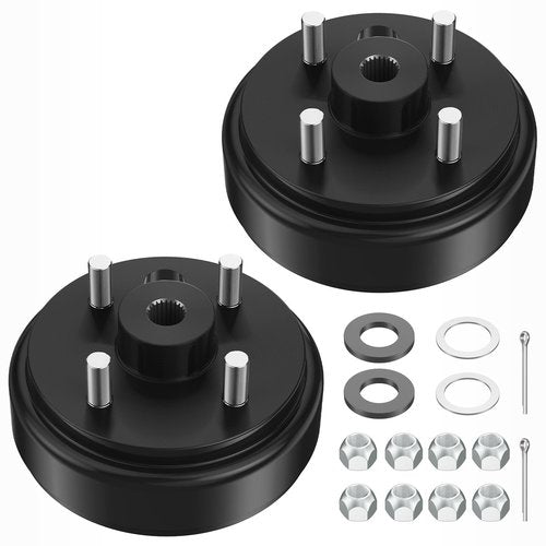 DRIVE UP Golf Cart Brake Drum Hub Assembly for EZGO TXT Electric 1982-Up Models Replaces OEM 19186-G1, 2 Packs
