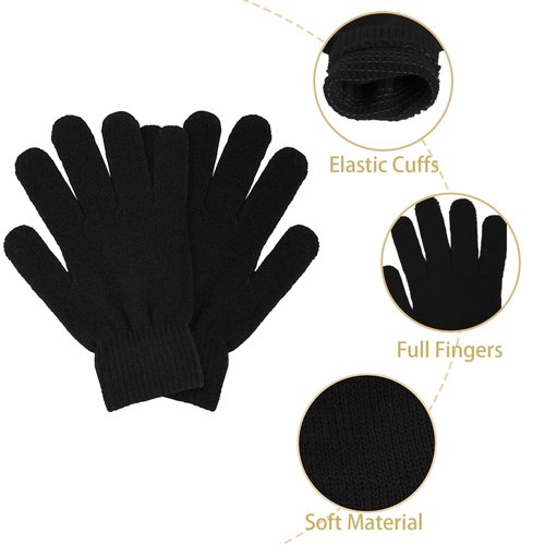 LYDTICK 30 Pack Winter Beanie Hats & Gloves Bulk for Men Women, Wholesale Cold Weather Warm Cozy Gift, One Size Multicolor