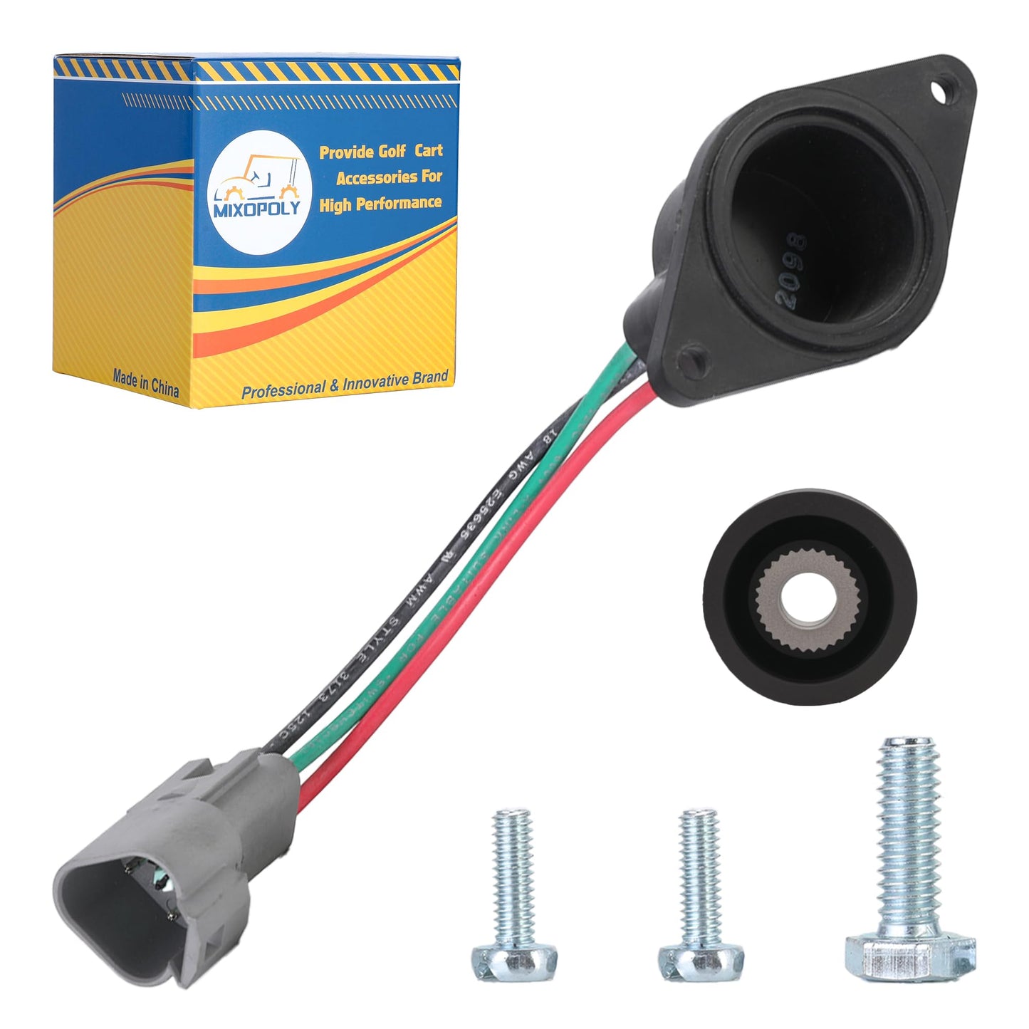 Mixopoly Golf Cart IQ Speed Sensor for Club Car DS/Precedent 2004-Up Electric Golf Cart, 48-Volt Motor High Speed Sensor, OEM# 102704901 102265601