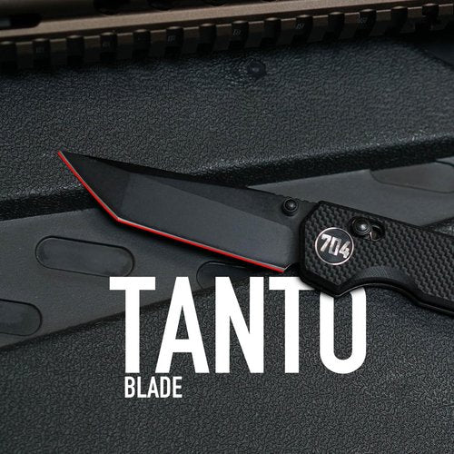 704 Gear Fang EDC Folding Pocket Knife | 3.22" Tanto Blade, D2 Steel, G10 Handle, Crossbar Lock, Reversible Pocket Clip | Olive Drab Green