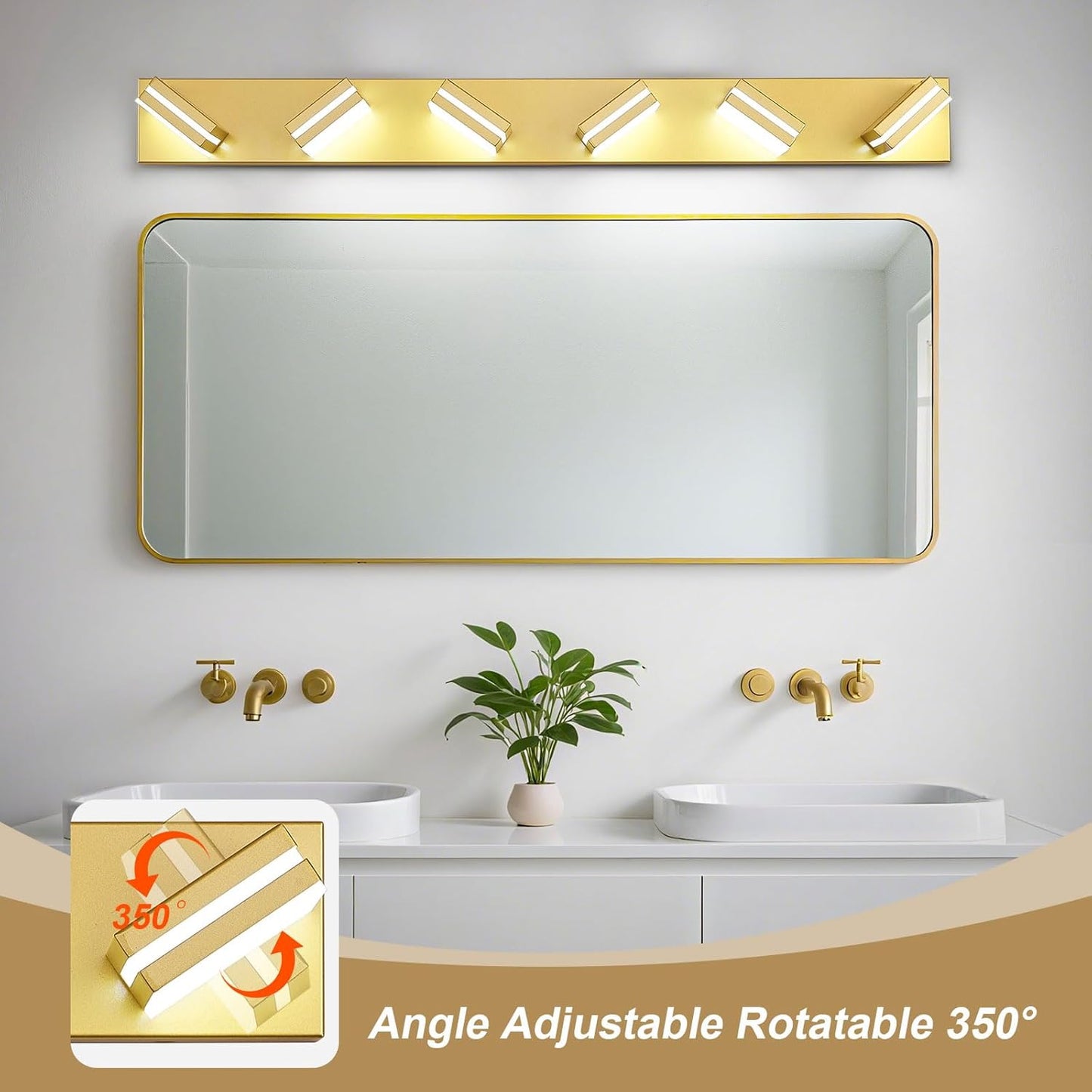 3-Light Modern LED Bathroom Vanity Light Fixture - Black Metal & Acrylic, 16-inch Over Mirror Lighting