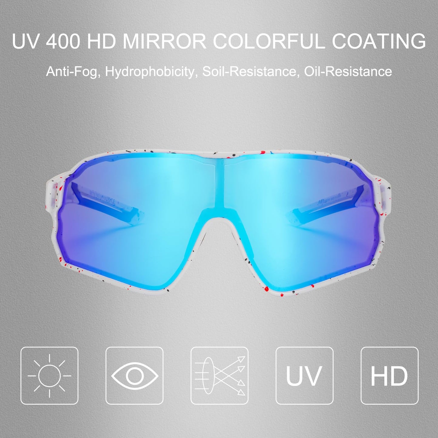 ROCKBROS Polarized Sports Sunglasses Cycling Sun Glasses -UV400 Protection