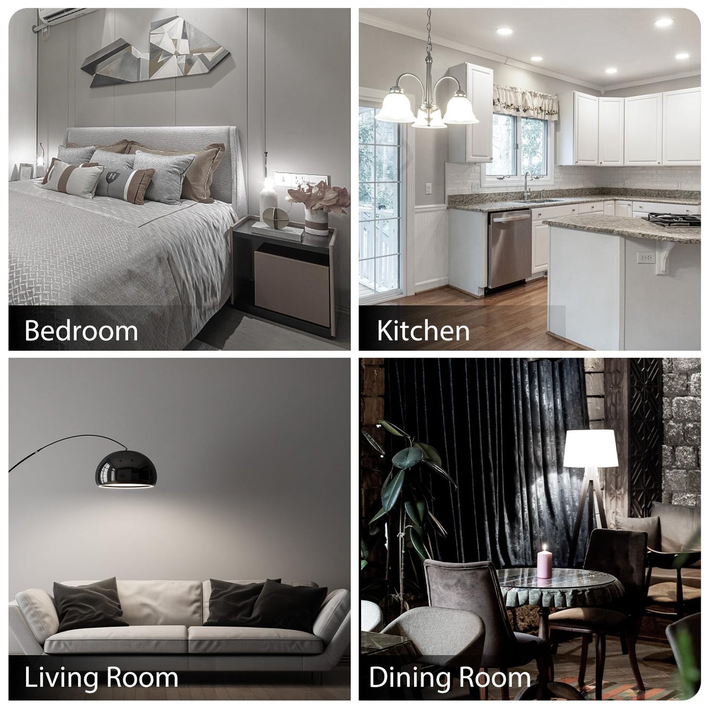 dalattin 6 Pack LED Bulbs Daylight White 5000K, 60 Watt Equivalent A19 Standard Bulbs, E26 Base, 800 LM, Efficient 9W Energy Saving, Non-Dimmable, 80+ CRI, 120V, UL Listed, for Living Room, Office