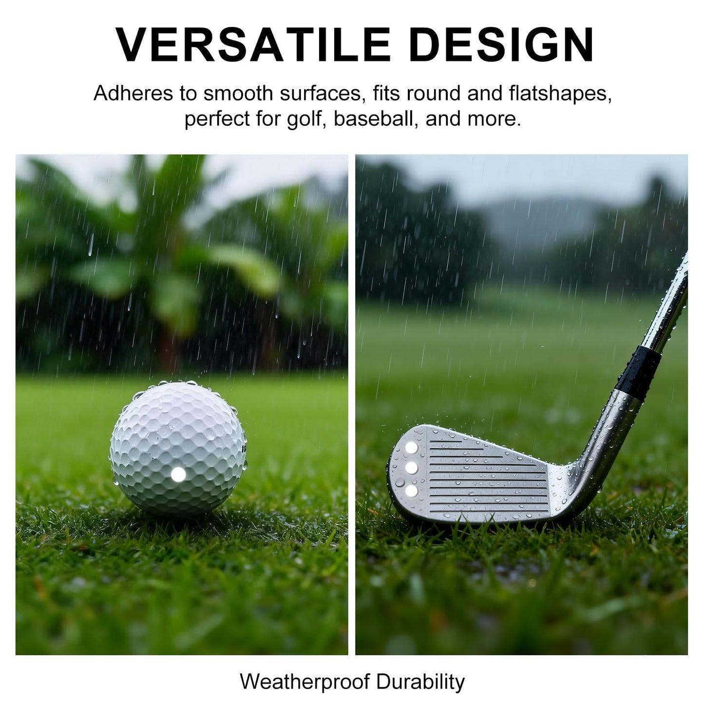 600 Dots 0.25" White Reflective Dot Stickers for Golf Club & Golf Ball, Weatherproof Golf Stickers with High-Reflective Glass Beads for Golf Launch Monitor & Golf Simulator & High-Speed Cameras