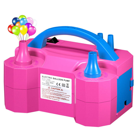 Balloon Pump, Balloon Pump Electric, Electric Balloon Pump at Home, Portable Air Blower with Dual Nozzle Balloon Air Pump for Decoration, Party and Save Time