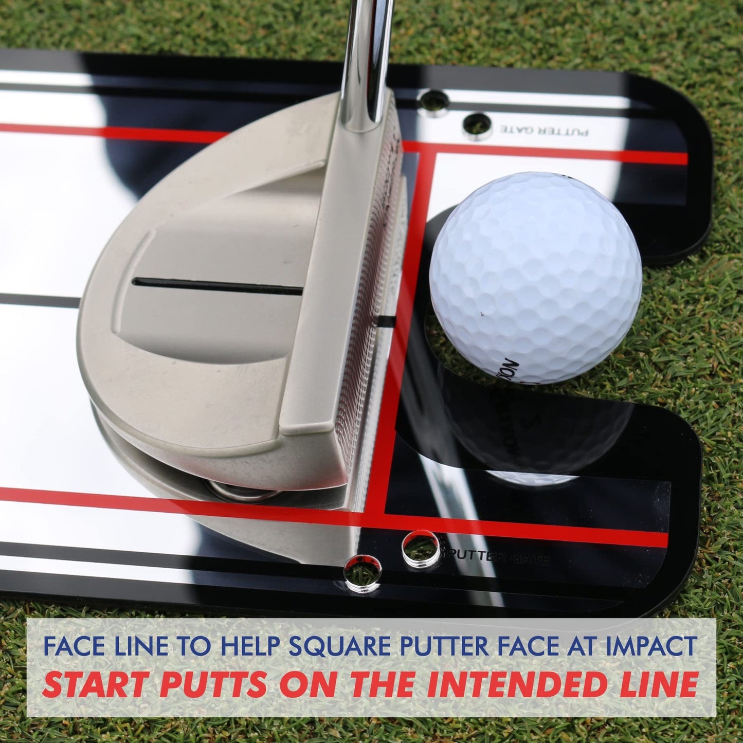 EyeLine Golf Putting Mirror, Alignment Training Aid Used by Tour Pros for Consistent Setup, Check Eyes-Shoulders-Putter Face for Improved Accuracy, Indoor-Outdoor (Putting Alignment Miror)