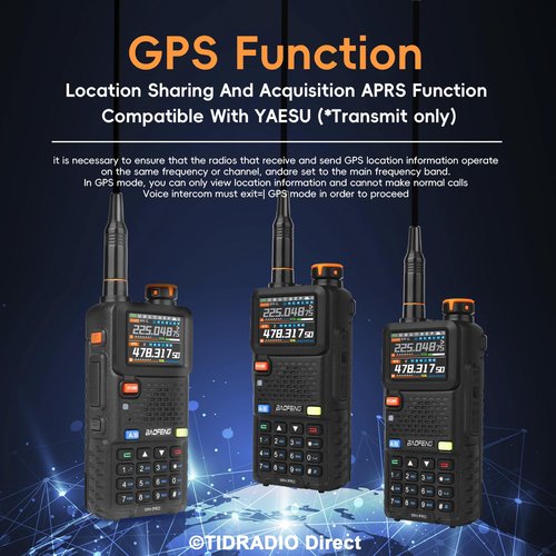 Ham Radio BAOFENG Radio 5RH PRO GPS APRS 10W High Power(4PCS Batteries, 8 Antennas) Walkie Talkies Long Range, Air Band, NOAA Emergency Weather Alarm for Survival Gear Hunting Camping 2 Pack Full Kit