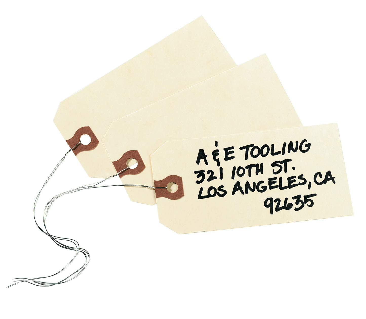Avery Shipping Tags with Wire, 11.5 pt. Stock, 3-1/4" x 1-5/8", 1,000 Manila Hang Tags (12602)