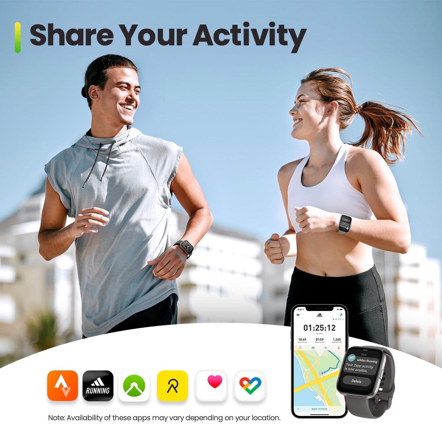 Amazfit Bip 5 Core Smart Watch for Men Women 46mm, 11-Day Battery, 120+ Sports Modes, Heart Rate & Sleep Monitor, for Android Phone & iPhone, Black (Renewed)