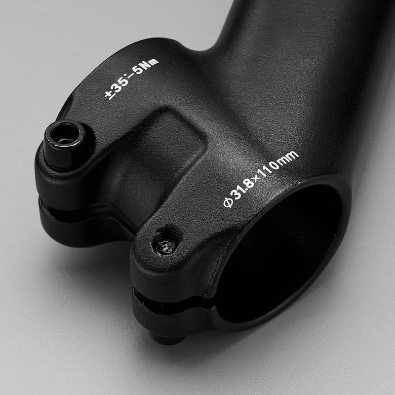 Rmiott 31.8 Bike Stem 70mm Length 35 Degree Bike Handlebar Riser for Mountain Road Bike - Aluminum Black