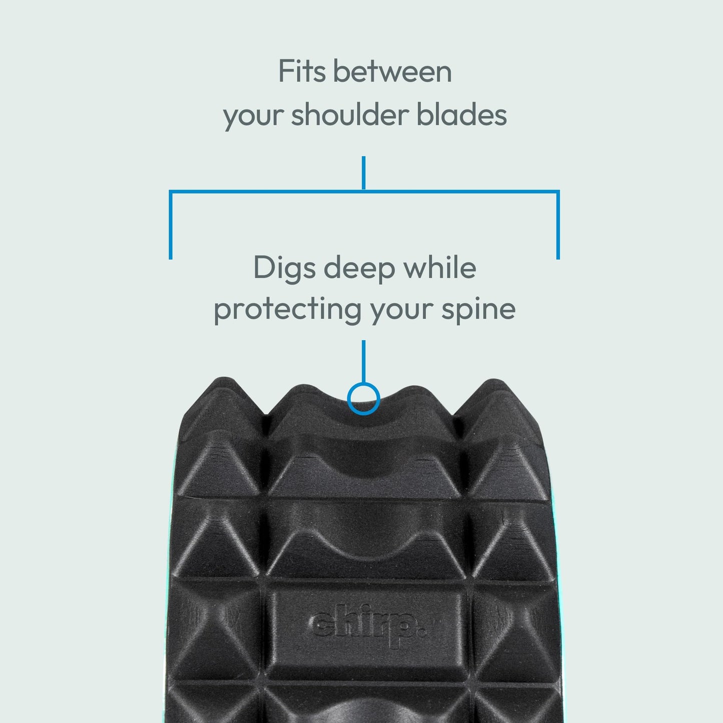 Chirp Wheel XR 10" Acupressure Back Roller for Muscle Relief, Mint