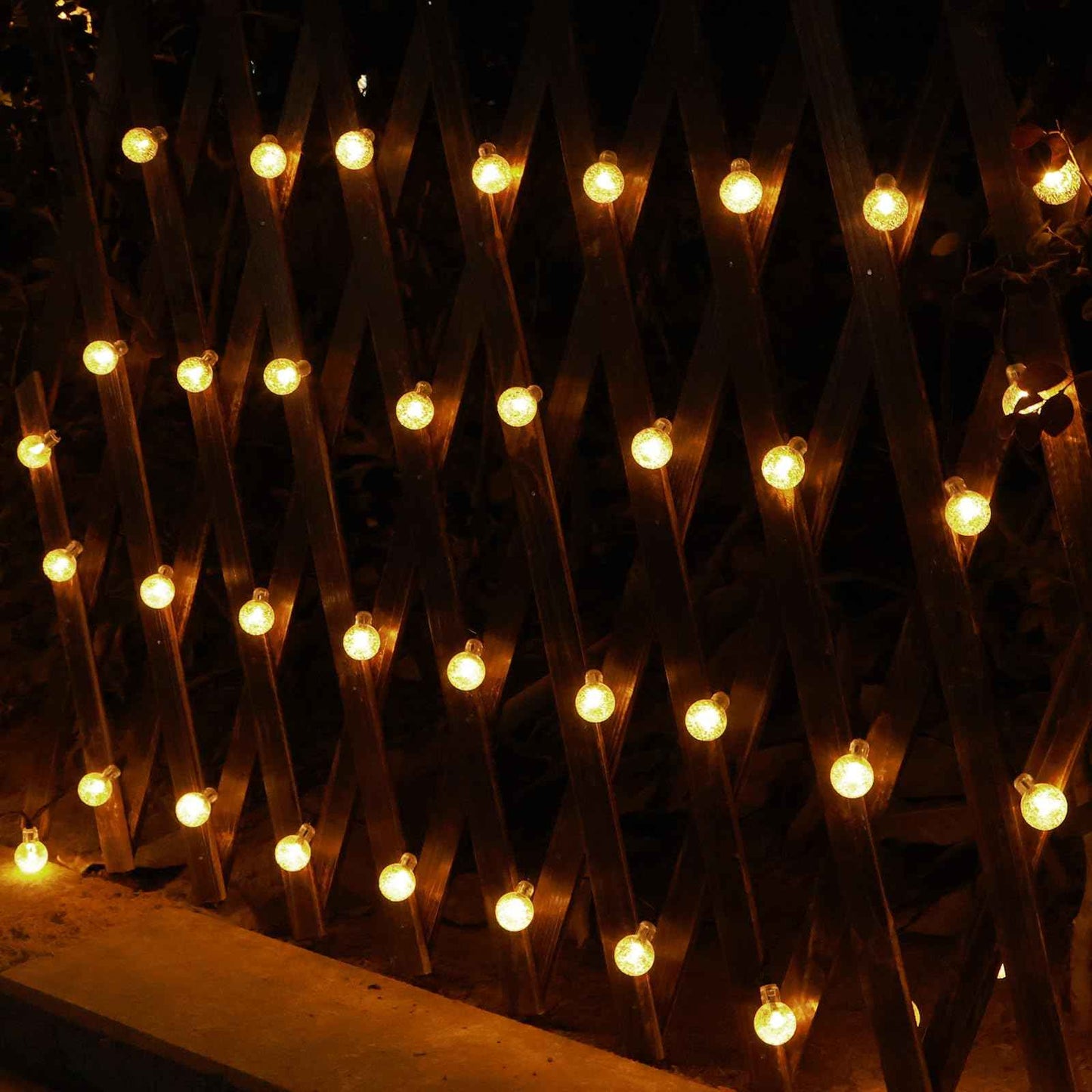 Selarlyt 2 Pack 120 LED Solar String Lights Outdoor Waterproof, 72 FT Crystal Globe Lights with 8 Lighting Modes, Solar Powered Light Outdoor for Garden Wedding Party Decor（Warm White）