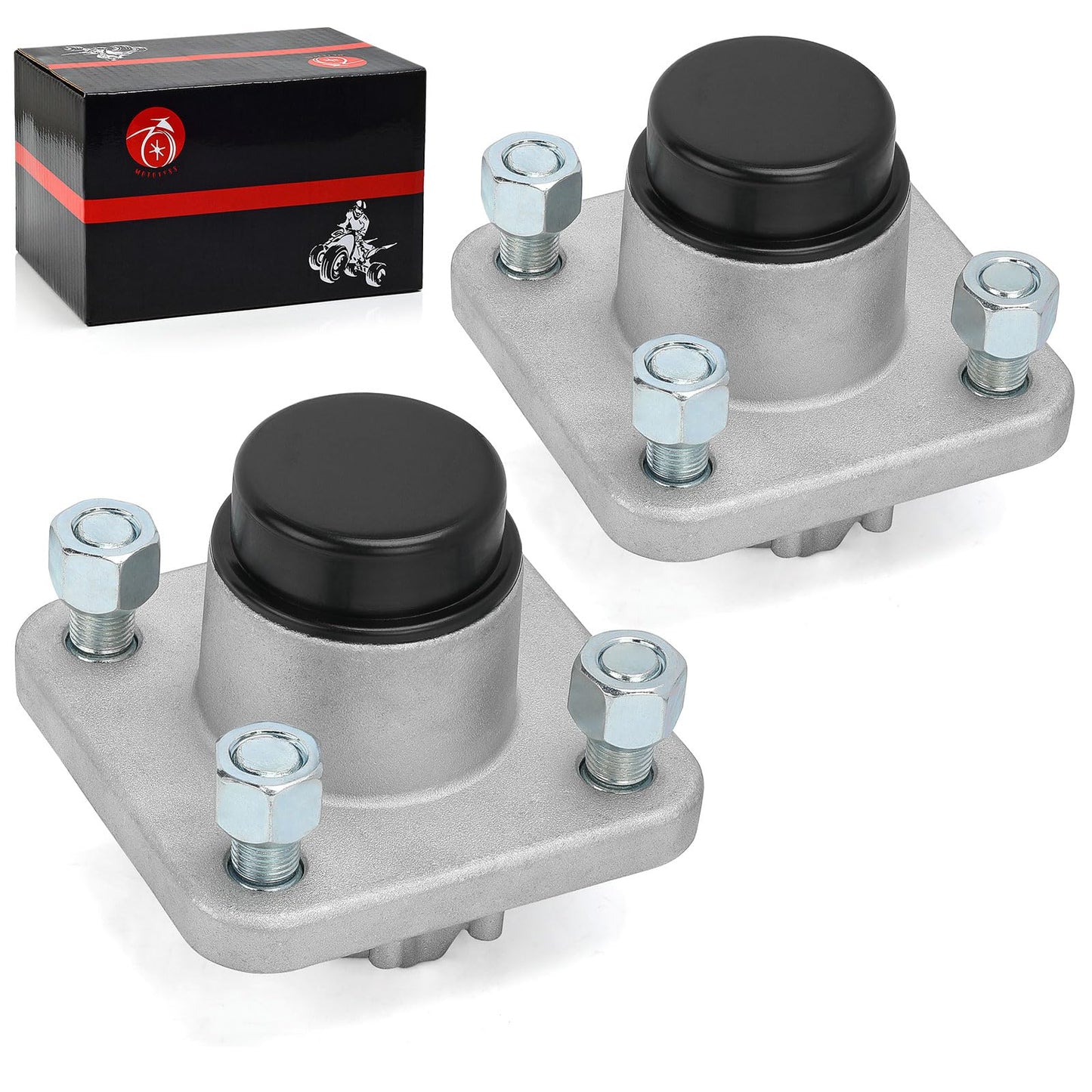 2Pcs Front Wheel Hub Assembly & Bearings Compatible with Club Car DS & Precedent 2003-up 102357701