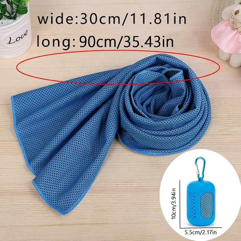 Cooling Towel - Quick Dry Microfiber Sports Towel 35"x12" - Purple