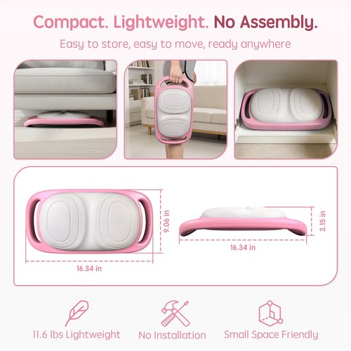 Smart Ab Trainer with Bluetooth Music & LED Counter – Core Workout Machine for Home Gym – Sit-Up Assistant Pad with Foam Cushion, 9 Modes & Speeds, Portable Fitness Equipment for Abs, Waist & Cardio