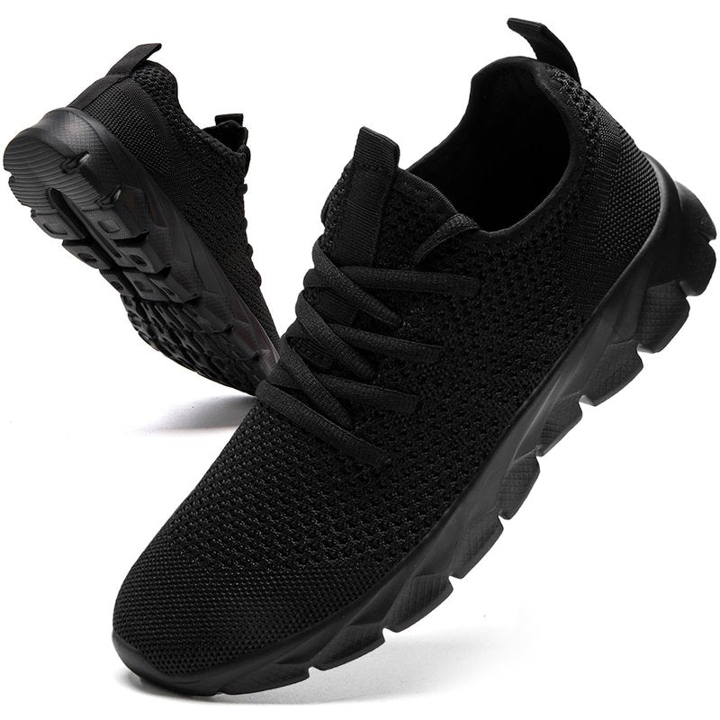 ZGPWZWL Running Sneakers for Men Shoes Athletic Tennis Gym Walking Casual Lightweight Breathable Workout Comfortable Sports Shoes Mens Black Size 11