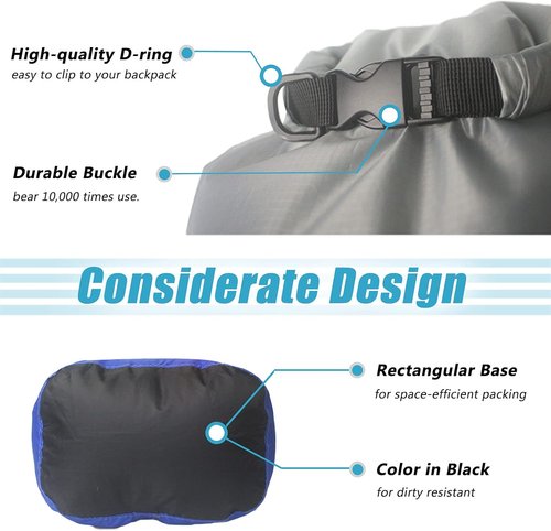 Frelaxy Dry Bags - Ultralight Waterproof Sacks for Hiking, Camping & Kayaking | 3-Pack/5-Pack