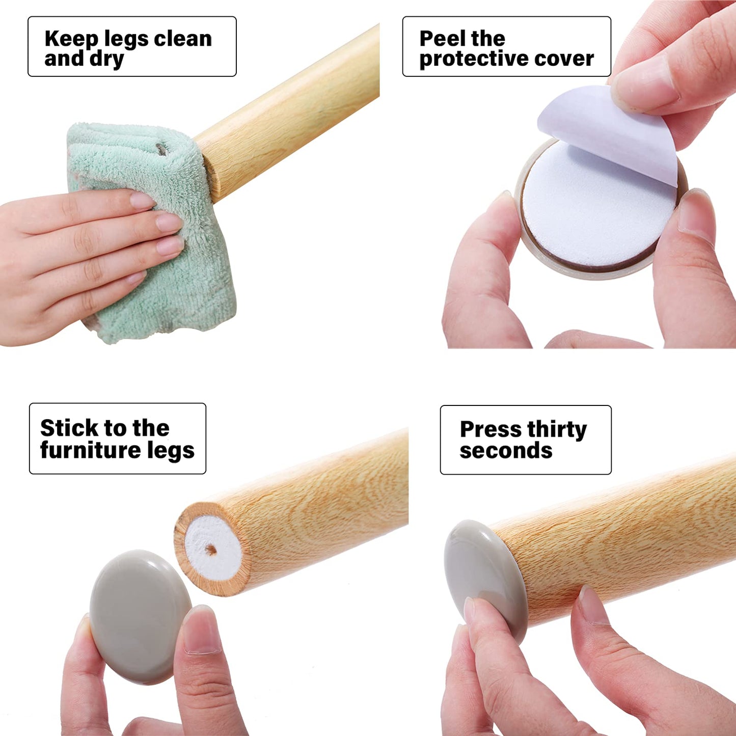 Self-Stick Furniture Sliders, New Space 36pcs 1-3/4" for Carpet - Adhesive Sliders for Quickly and Easily Move Any Item and Protect The Carpet