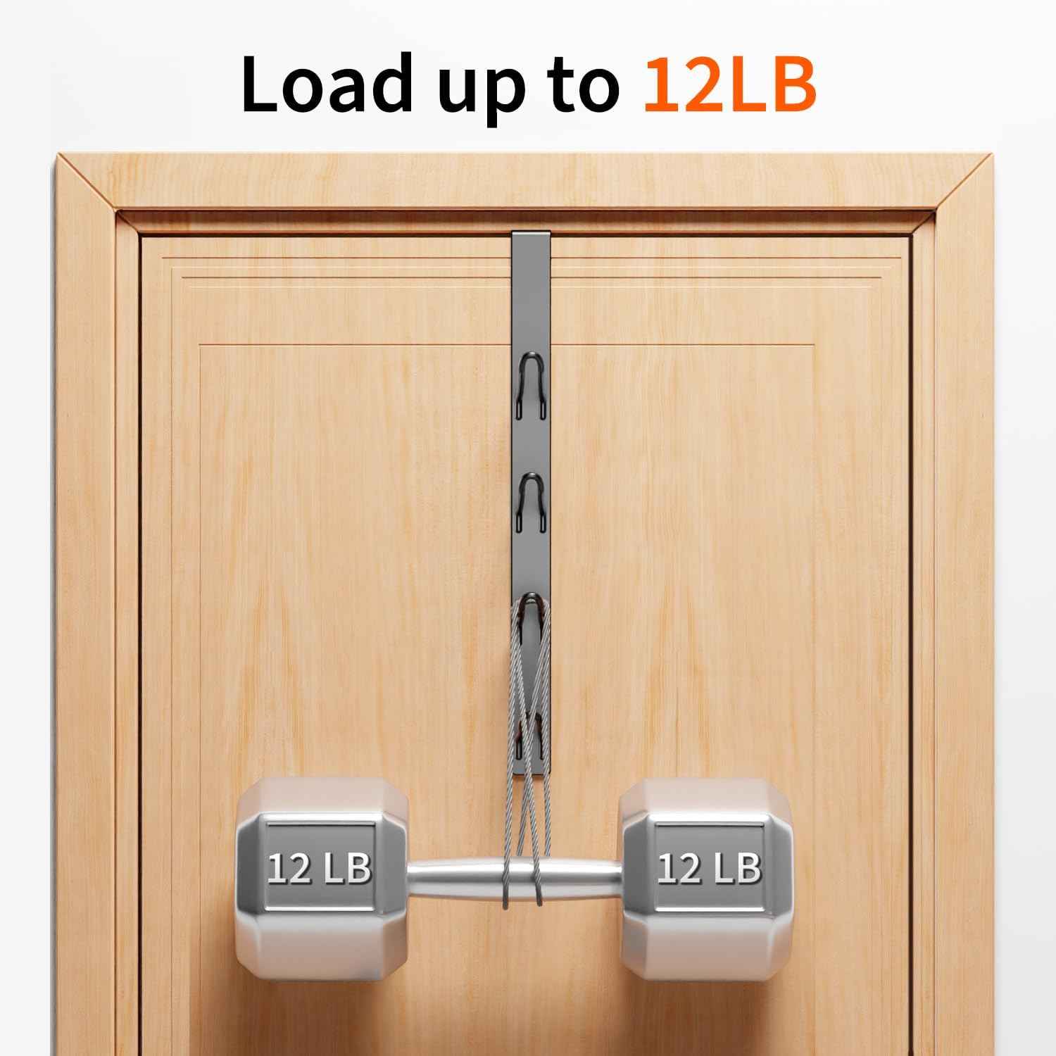 niffgaff 16 Hook Over The Door Hooks, Vertical Over The Door Towel Rack, Over Door Hook, Over The Door Hanger, for Towel and Clothes Hangers, Black, 4 Pack,12.28'',for 1.7'' Door