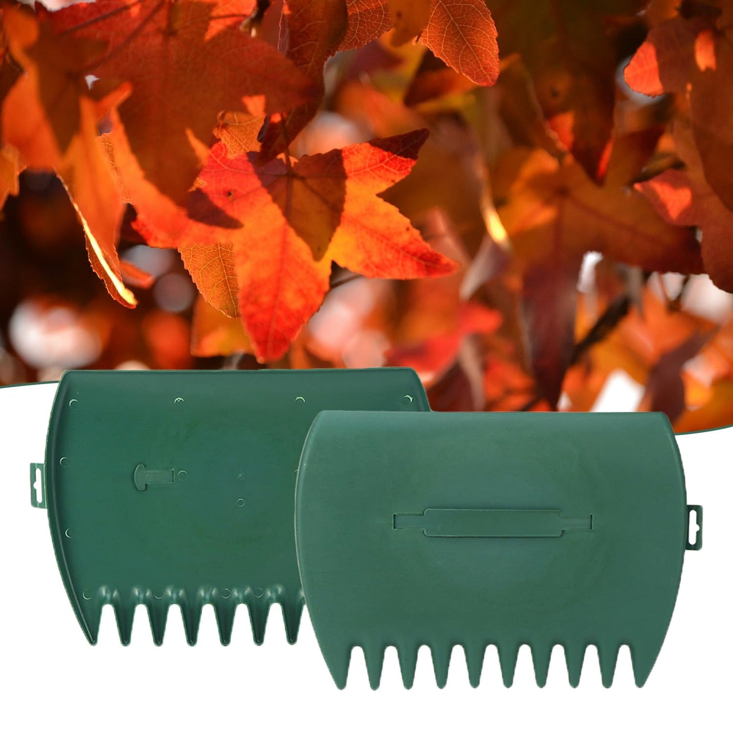 Ragyzity Leaf Scoop Leaves Grabber, 2pcs Handheld Hazelnut Leaf Scoop, Garden and Yard Leaf Scoops Hand Rakes, Plastic Garden Hand Rake Large Leaf Grabber Picking Up Yard Leaves, Grass Clippings