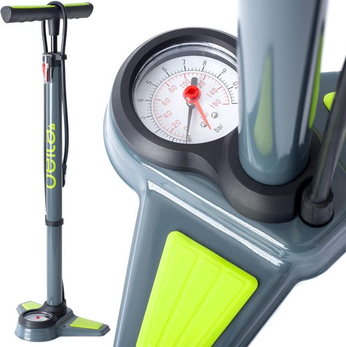 Delta Cycle Bike Pump with Gauge - Easy-to-Read Tire Pump for Schrader & Presta Valves | Compact Design