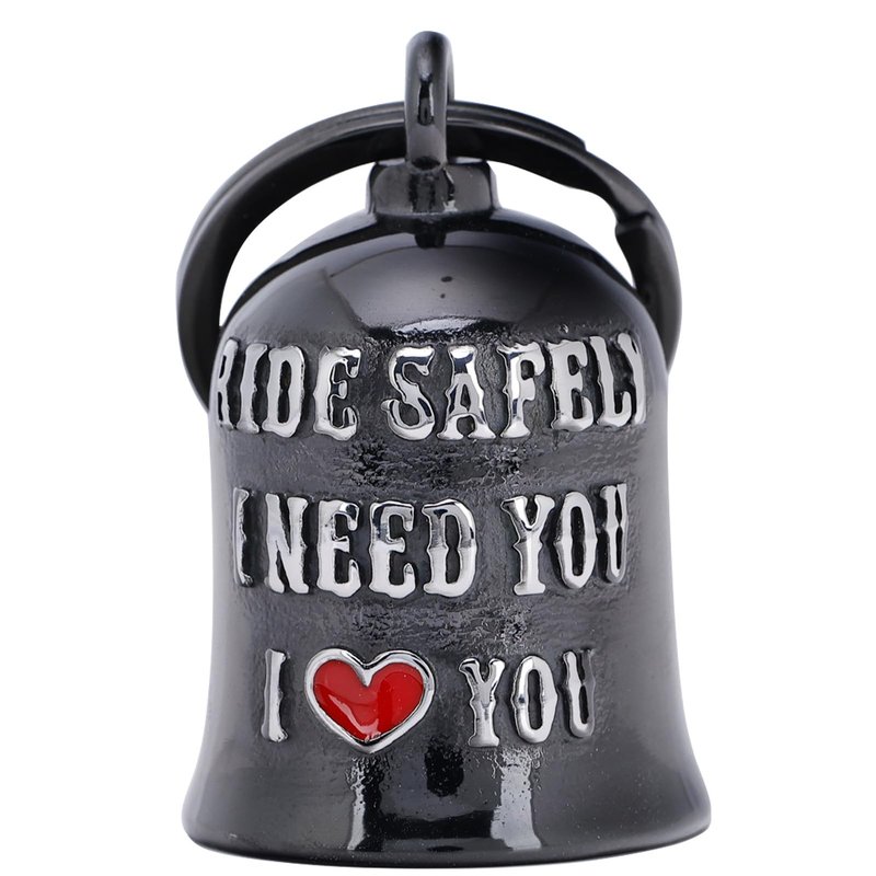 Motorcycle for Bells - Motorcycle Angel Bell for Men Women,Bell Biker Accessory,Guard Riding Safety (Black Silver)