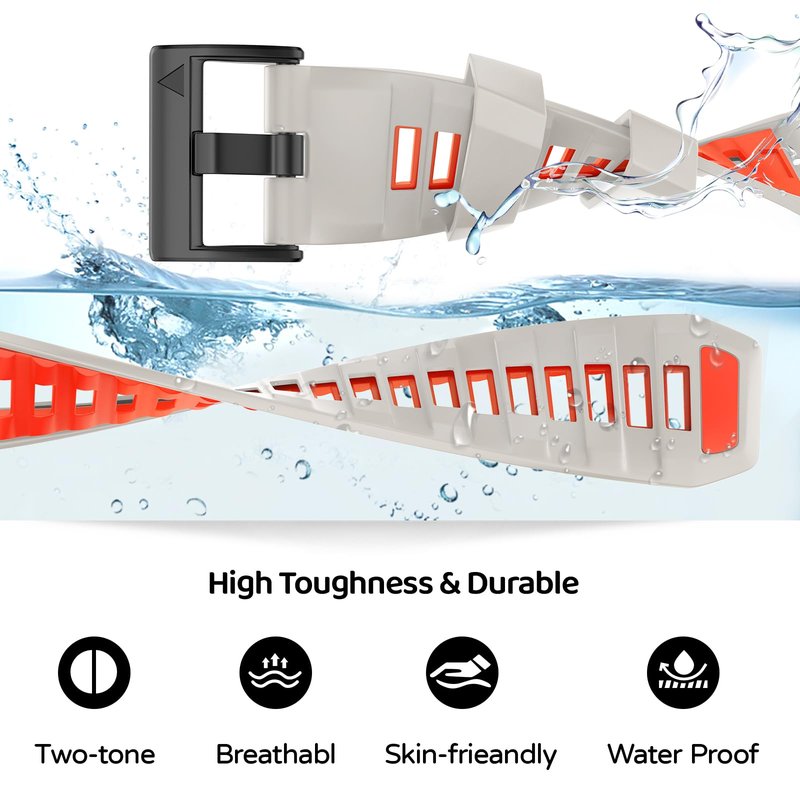 U-LIMVE Watch Band for Garmin Fenix 8 51mm/Fenix 7X/Fenix 7X Pro/Fenix 6X/Fenix 6X Pro/Fenix 5X/Fenix 3, 26mm Silicone QuickFit Band