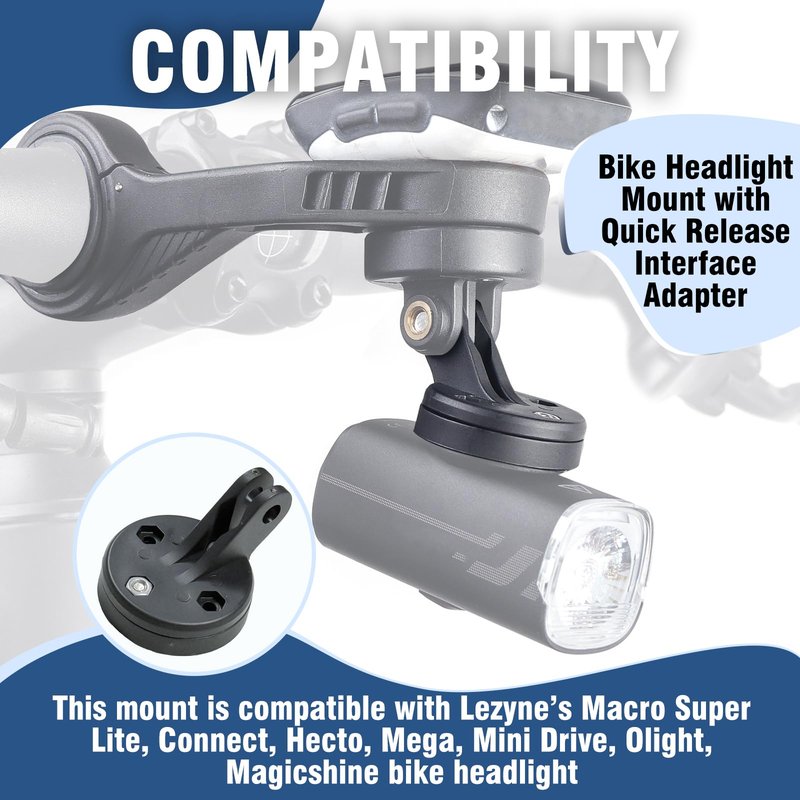 SANJOON Bike Headlight Mount with Quick Release Interface Adapter