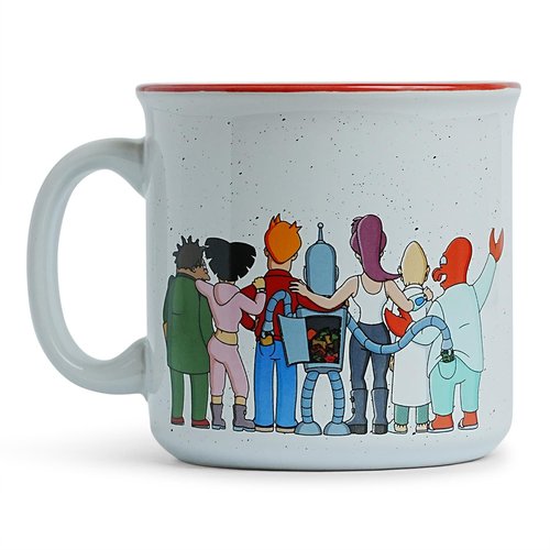 Futurama Planet Express Crew Ceramic Camper Mug | Large Coffee Cup For Tea, Cocoa, Beverages | Holds 20 Ounces