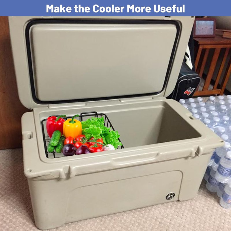 Omoojee 50 & 65 qt Cooler Basket, Compatible with YETI Tundra 50/65 Coolers, Stainless Steel Storage Wire Cooler Rack