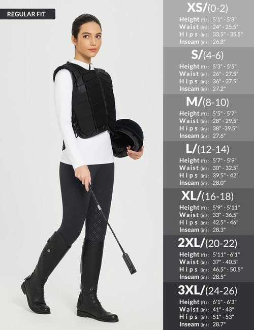 baleaf Women's Winter Riding Pants Full Seat Breeches Fleece Horse Equestrian Tights Horseback Leggings Zipper Pockets Black M