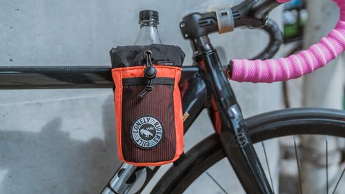 ULAC NEO PORTER C-HOLD Bike Feed Bag for Top Tube, Handlebar, Stem and Saddles (Navy-Orange, Small)