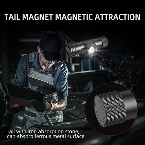 Headlamp Rechargeable, Super Bright Zoomable Headlamps, IPX6 Waterproof, 6 Modes Head lamp LED Rechargeable, Long Running Time Headlight, Hiking, Camping, Outdoors, Work, Family Safety (T11B)