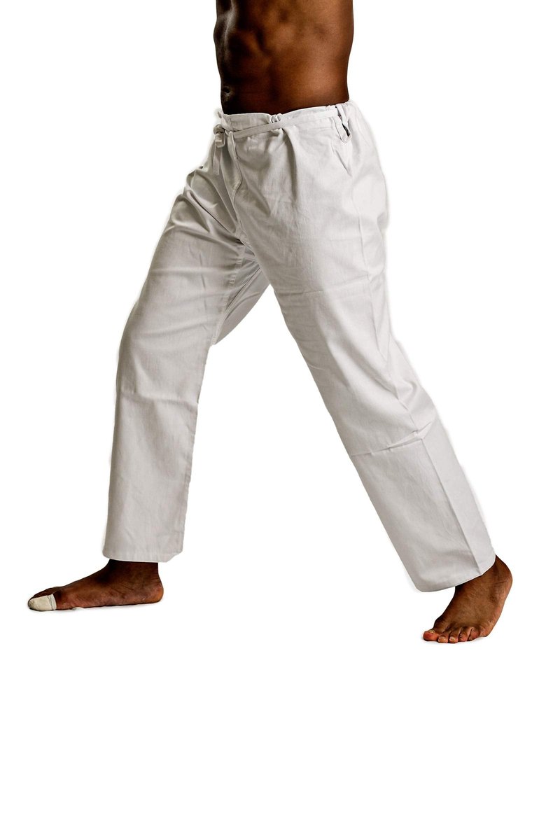 Ronin Pants Middle Weight 100% Cotton (White, 6)