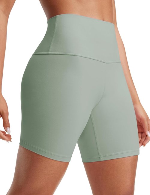CRZ YOGA ButterLuxe Biker Shorts - High Waisted Spandex for Women's Workout & Running | 6" Length