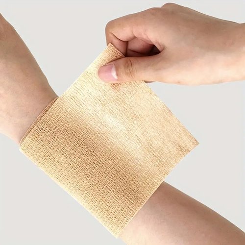 OZER 12 Pack 4 Inch x 5 Yards Self Adhesive Bandage Breathable Cohesive Bandage Wrap Rolls Elastic Self-Adherent Tape for Stretch Athletic, Sports, Wrist, Ankle