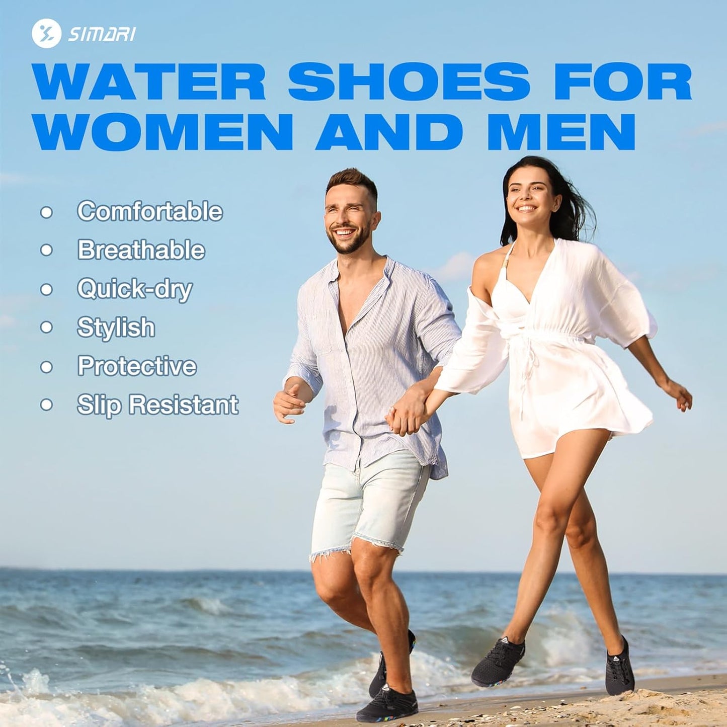 SIMARI Water Shoes - Lightweight Quick-Dry Aqua Socks for Surfing, Swimming & Beach Sports | Non-Slip Design