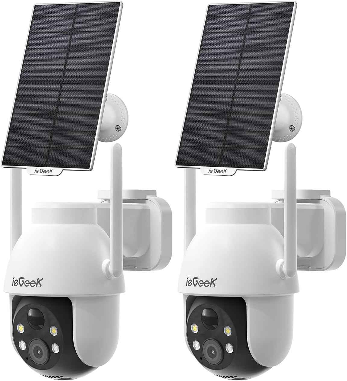 2K Solar Wireless Security Camera - Outdoor Battery-Powered Surveillance with 360° PTZ, Color Night Vision & 2-Way Audio
