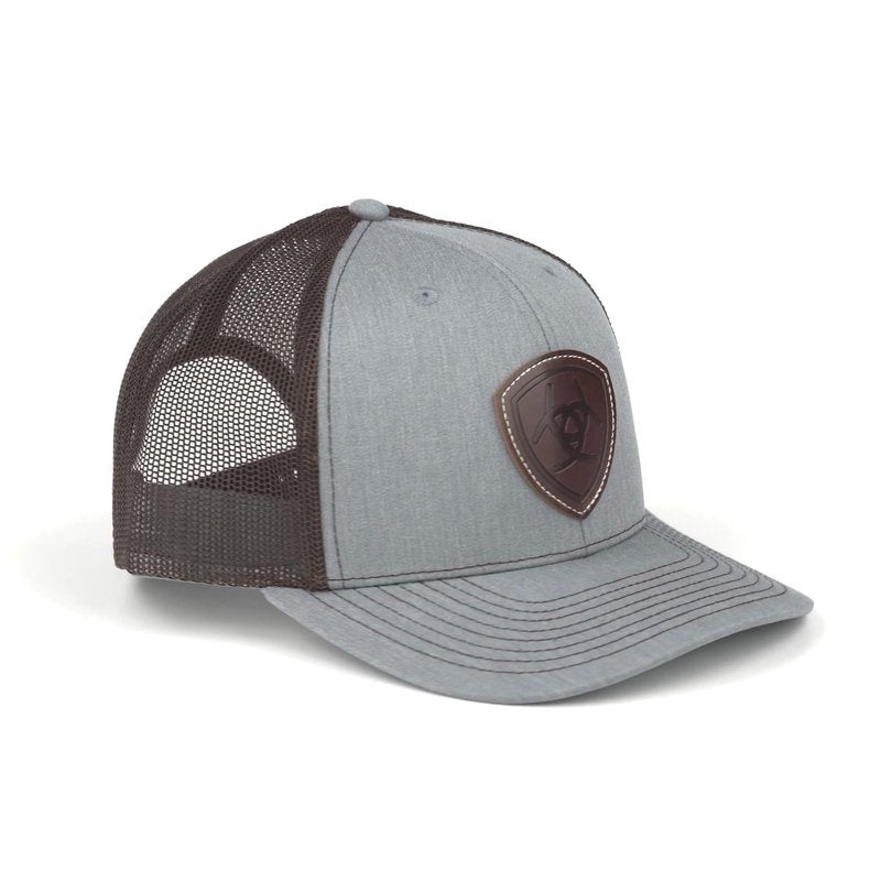 ARIAT Men's Light Grey Richardson 112 Cap with Embossed Shield Patch