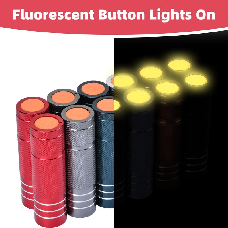 yikosam 30-Pack Super Bright Mini Flashlight, 1W Aluminum Flashlights Bulk Set with Fluorescent Button AAA Batteries Included for Night Emergency Party Hiking Backpacking Pocket Gift