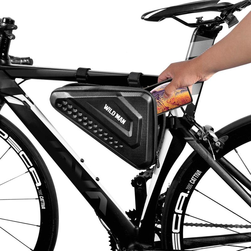 WILD MAN 3L Triangle Frame Bike Bag Large Capacity for Mountain Bicycle Cycling MTB Bicycle Cycling (ES19)