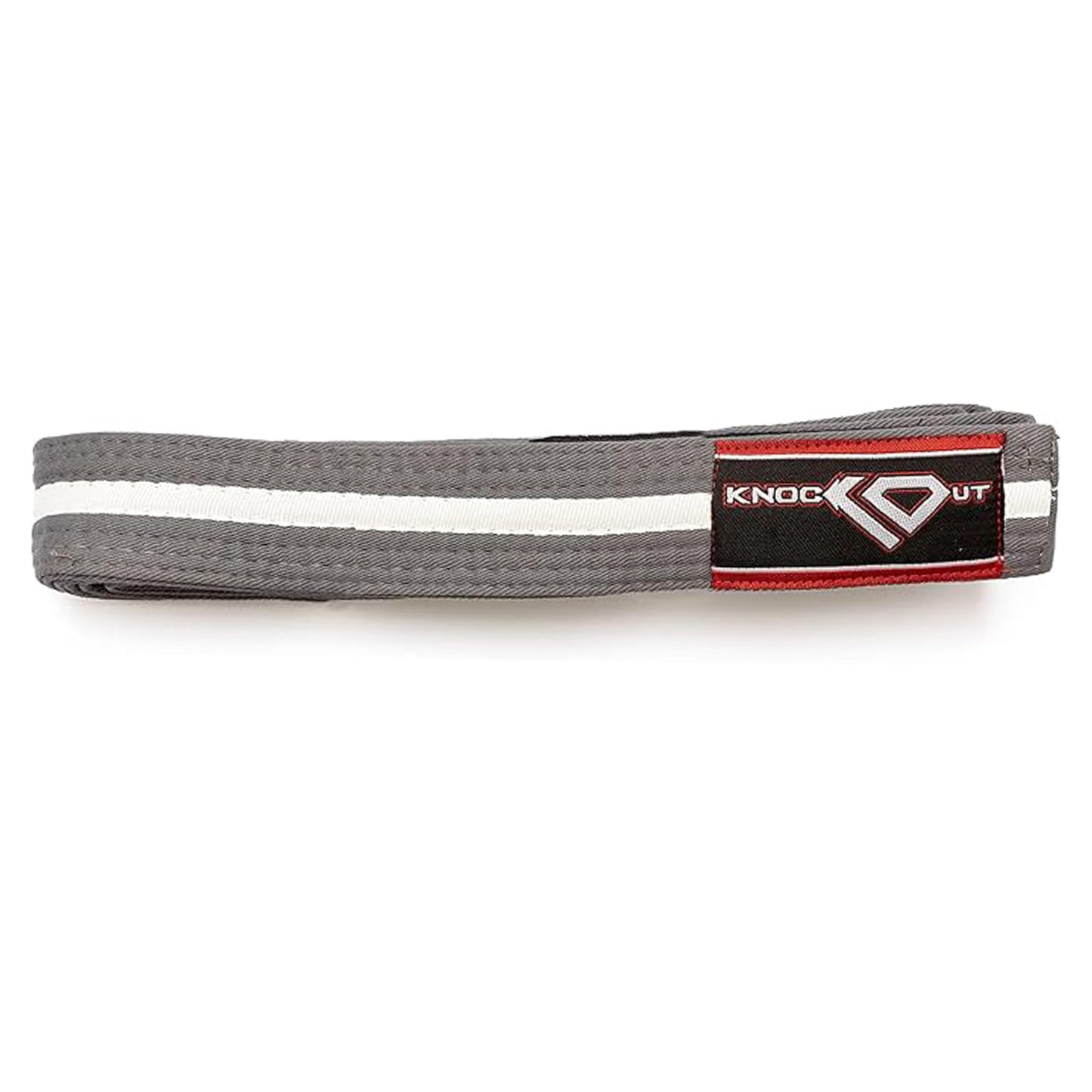 KO Sports Youth BJJ Gi Belt for Kids, 100% Cotton Durable Weave with Ranking Bar, Ages 4–18, All Ranks Training & Competition