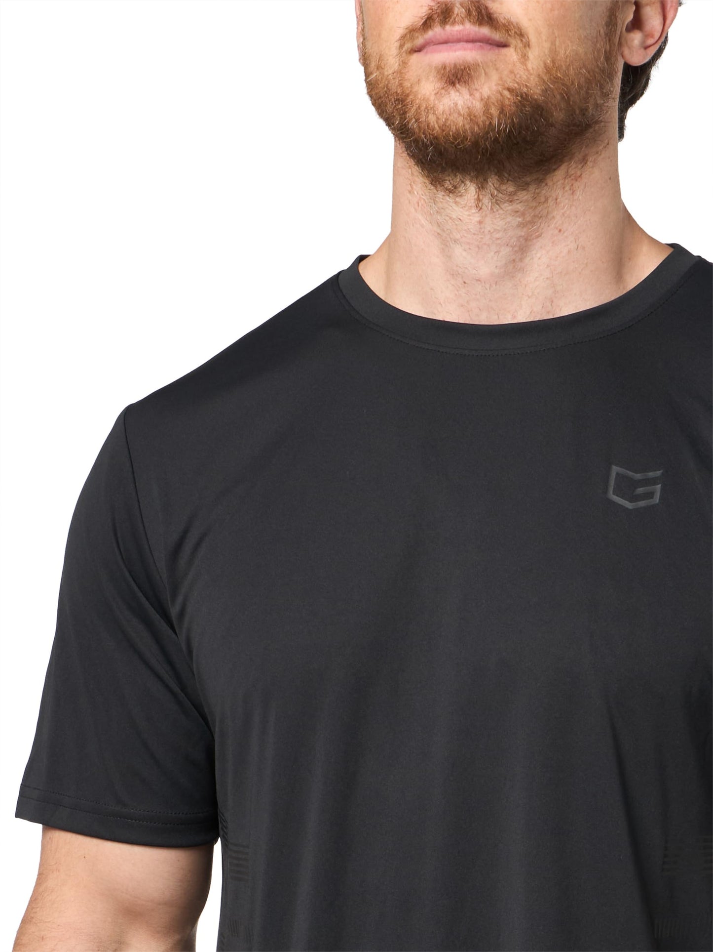 G Gradual Men's Workout Shirts Quick Dry Athletic Running T-Shirts Lightweight Moisture Wicking Short Sleeve Sports Gym Tops(Black,L)