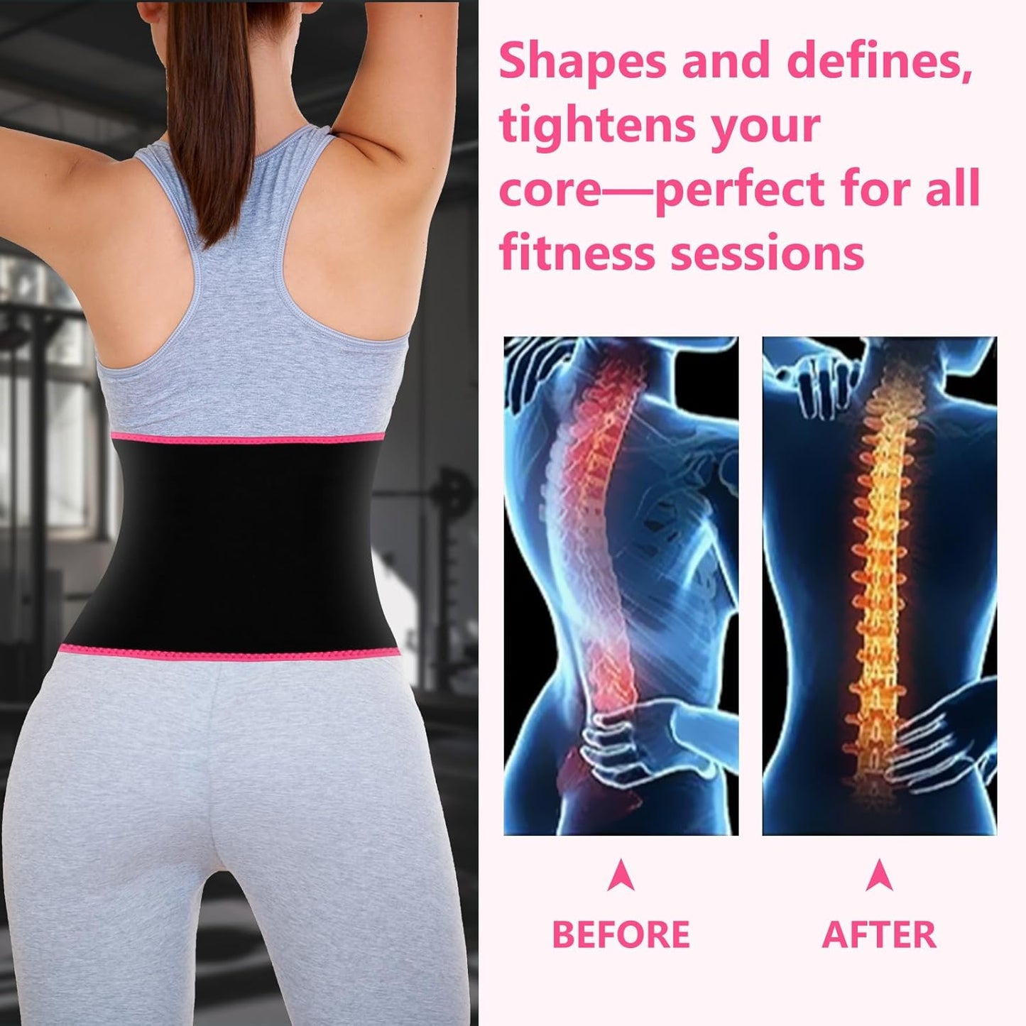 MORECOO Waist Trainer - Sculpting Sweat Band for Stomach & Waist Trimming | Ideal for Workouts