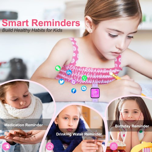 HENGTO Kids Smart Watch with 20 Sports Modes, Fitness Tracker for Girls Boys Age 6+ with Sleep Monitor, Step Counter, Alarm Clock