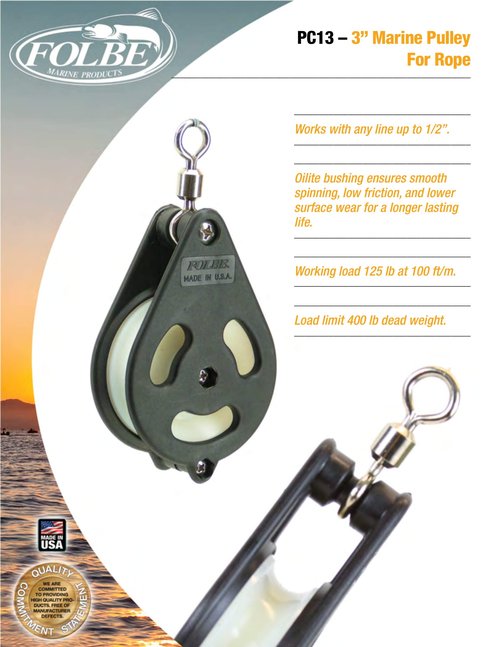 Folbe (PC13-3" Rope Pulley Block
