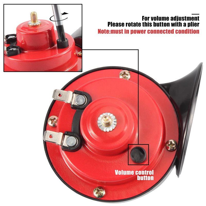 Geggkake Universal Golf Cart 12 Volt Horn Kit Fits Club Car, EZGO, Ya-ma-ha Golf Carts or UTV Boat