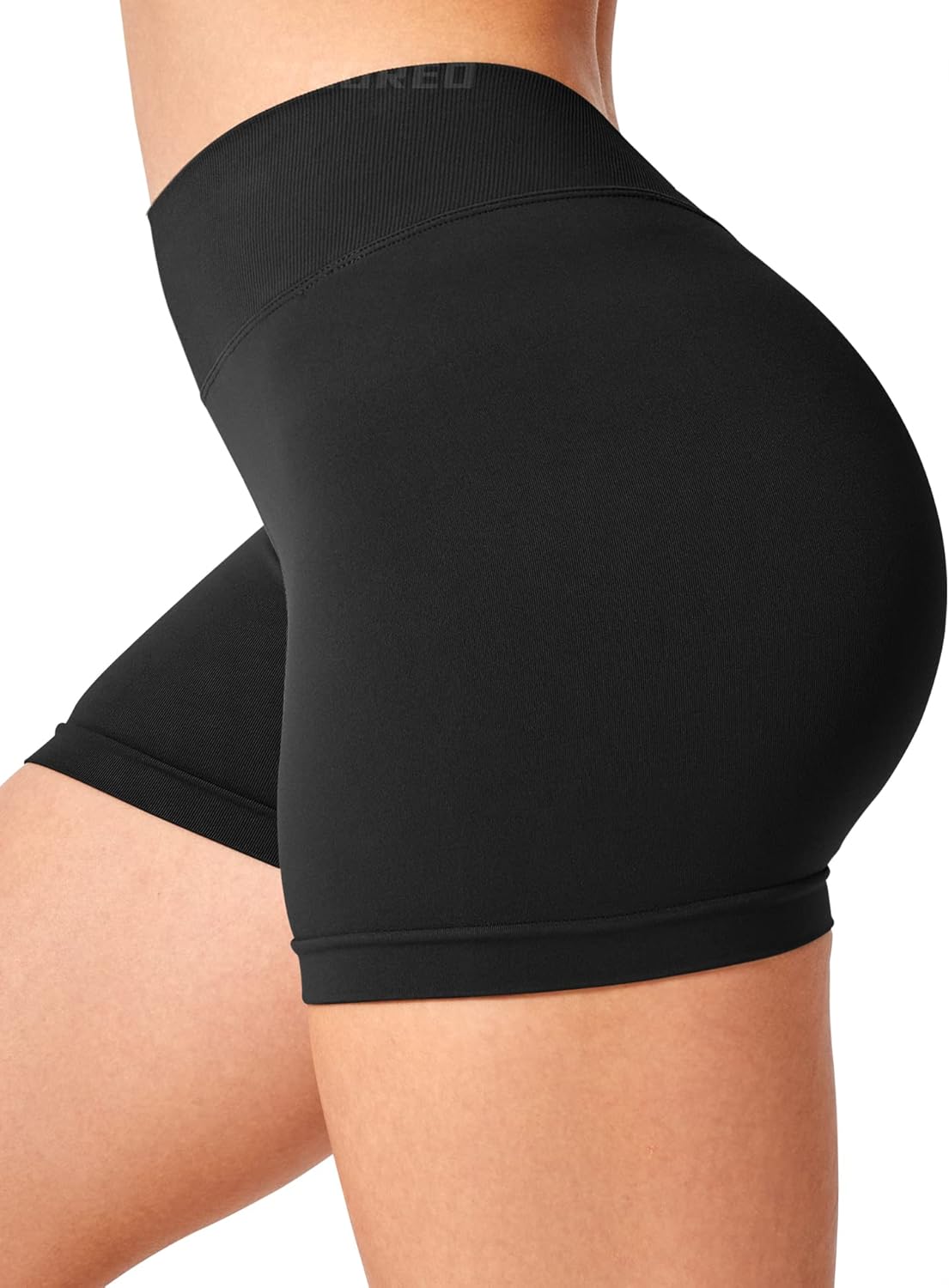 YEOREO High Waisted Scrunch Shorts for Women - V Back Gym Butt Lifting Seamless Design