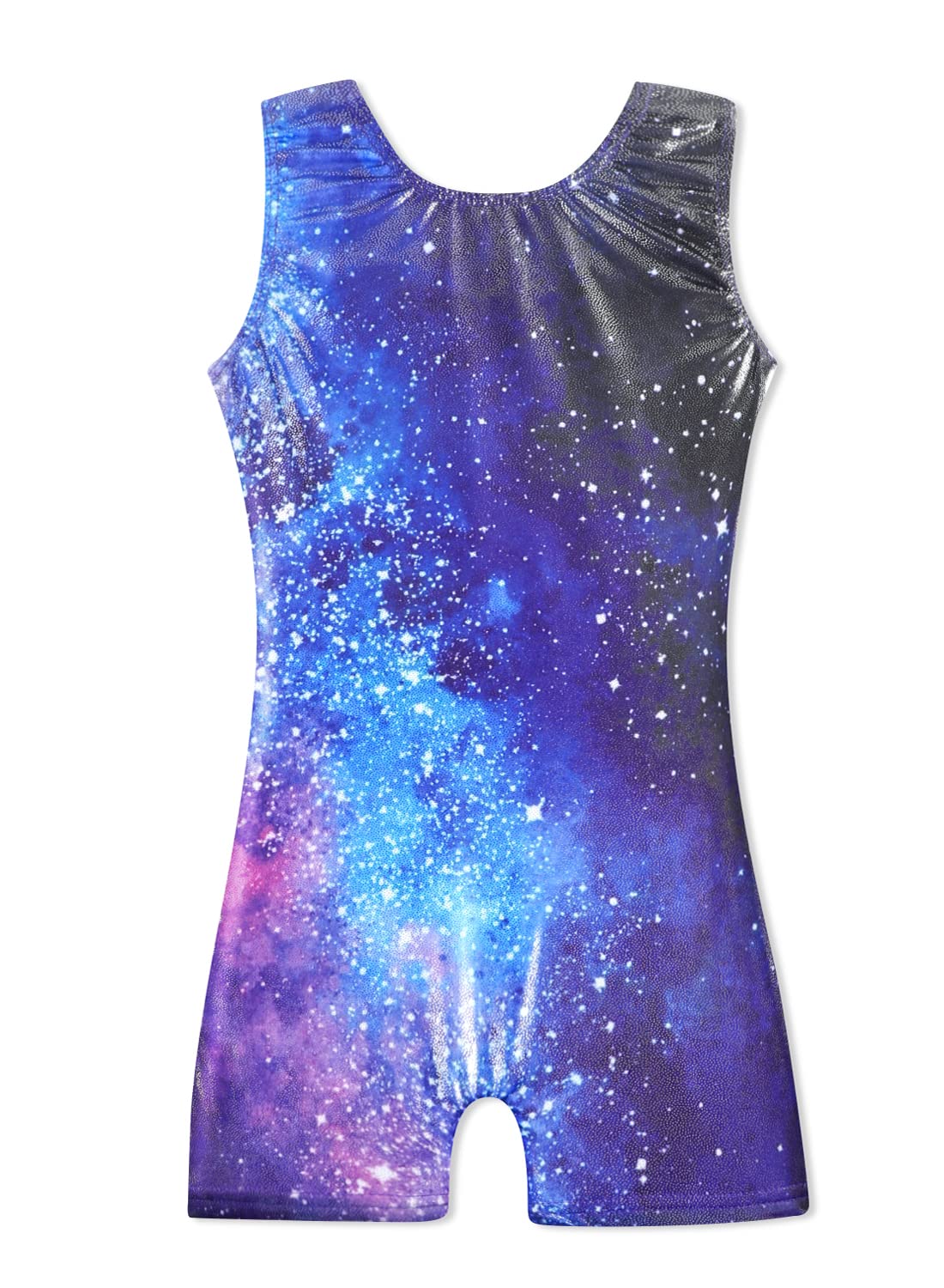 HOZIY Toddler, Little Kid Leotard with Shorts Gymnastics 2-3t 18-24 Months Unitard Blue Galaxy Milky Way Purple Hot Pink Starry Sky Stars Navy Blue Tumbling Outfits Biketard Sparkle