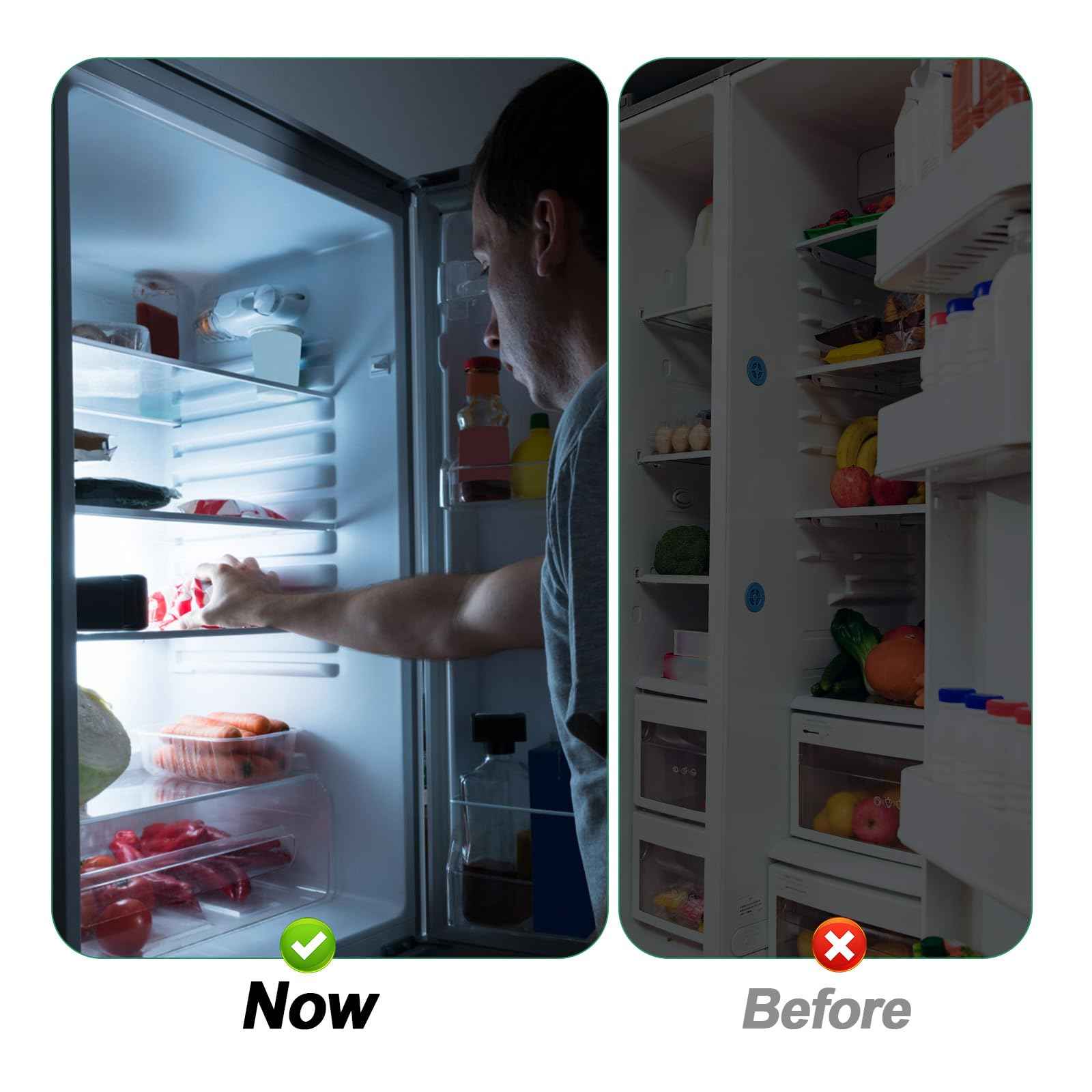 2pcs W11251749 Fridge Freezer Light Bulb, Refrigerator Led Bulb Replacement Fridge Light for Refrigerator